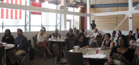 The audience in the Glenn School Policy Forum